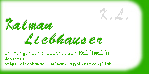 kalman liebhauser business card